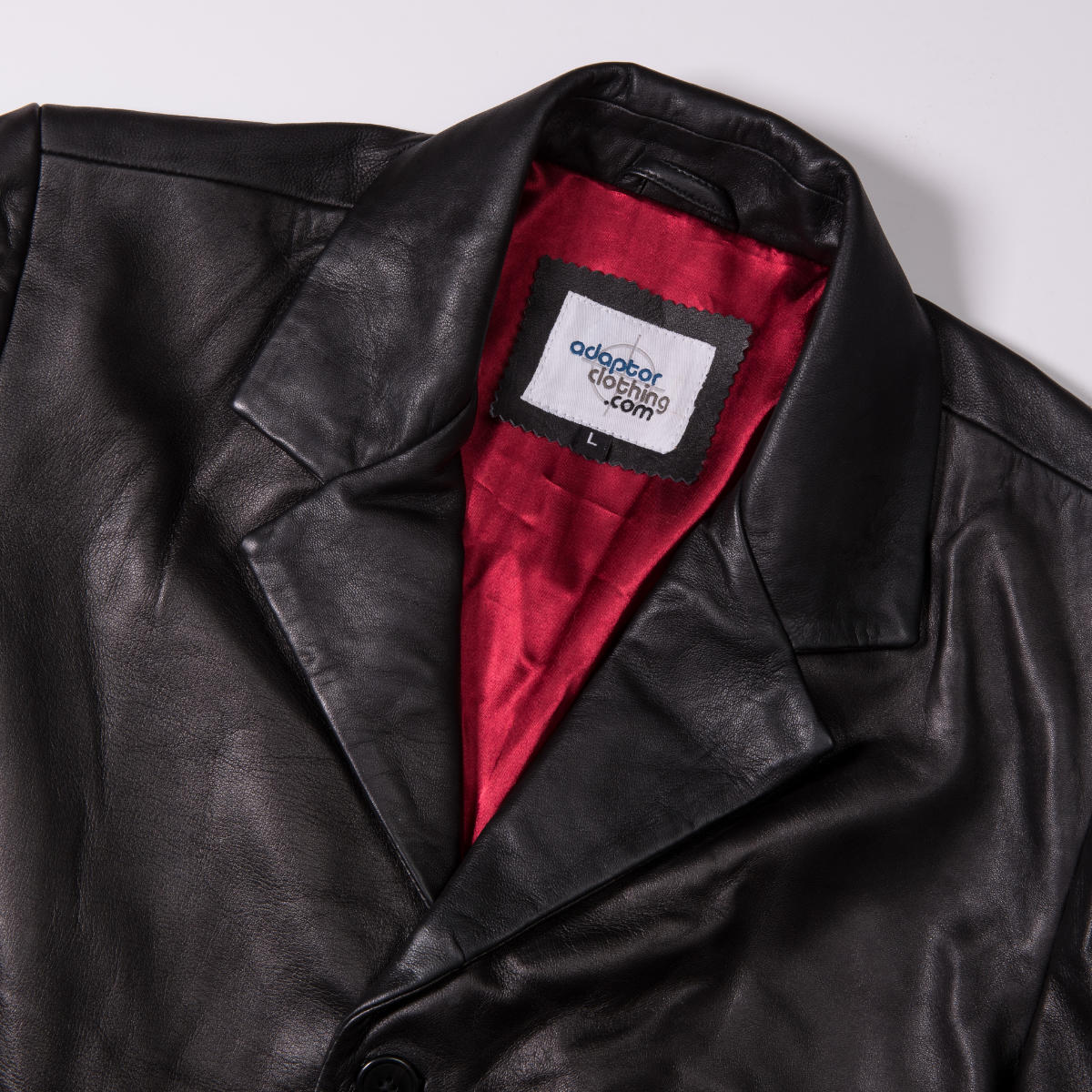 Adaptor Clothing Buttersoft Leather 3 Button SB Jacket Black