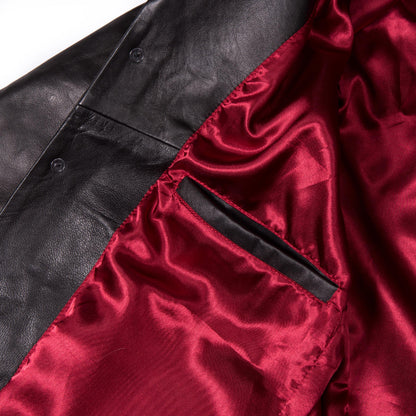 Adaptor Clothing Buttersoft Leather 3 Button SB Jacket Black