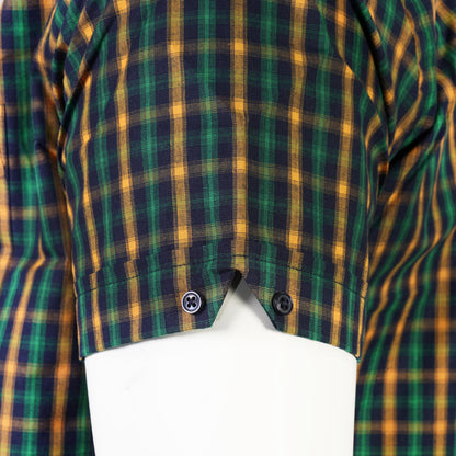 Knebworth Clothing Jamaica Short Sleeve Check Shirt Green/Yellow