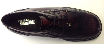 Ikon Original Krombie Leather Brogues in Oxblood Rub Off