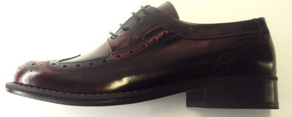 Ikon Original Krombie Leather Brogues in Oxblood Rub Off