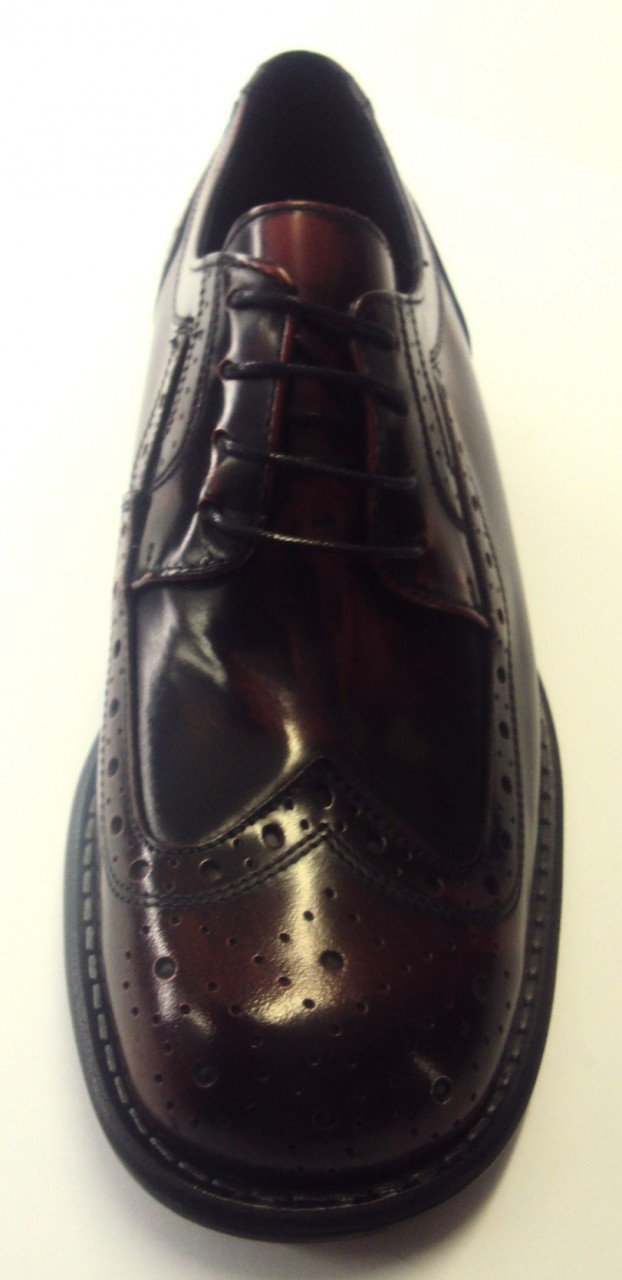Ikon Original Krombie Leather Brogues in Oxblood Rub Off