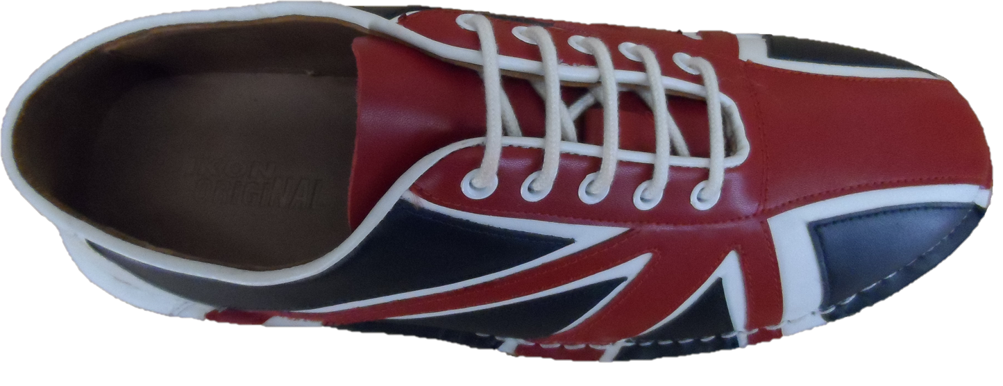 Ikon Original Happy Jack Mens Red/White/Blue Mod Bowling Shoes