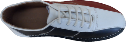 Ikon Original Marriott Leather Bowling Shoes in Red/White/Blue