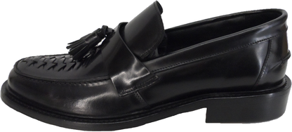 Ikon Original Mens Twister Black Retro, Ska, Northern Soul Tassel Loafers