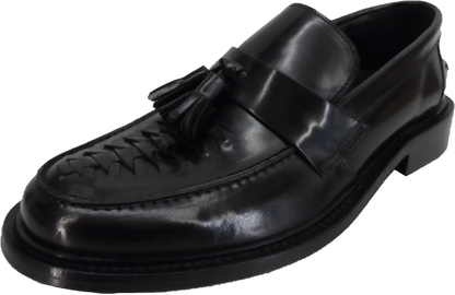 Ikon Original Mens Twister Black Retro, Ska, Northern Soul Tassel Loafers