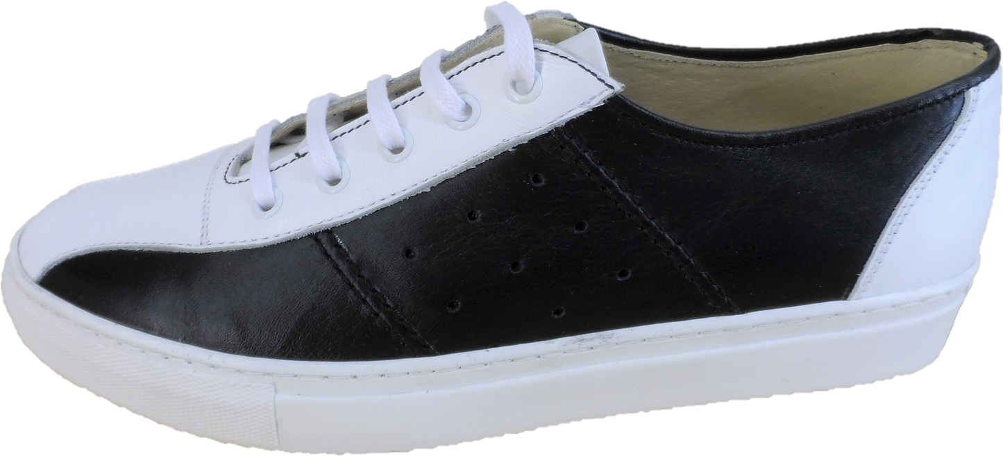 Ikon Original Mens Black/White Bowling Trainers