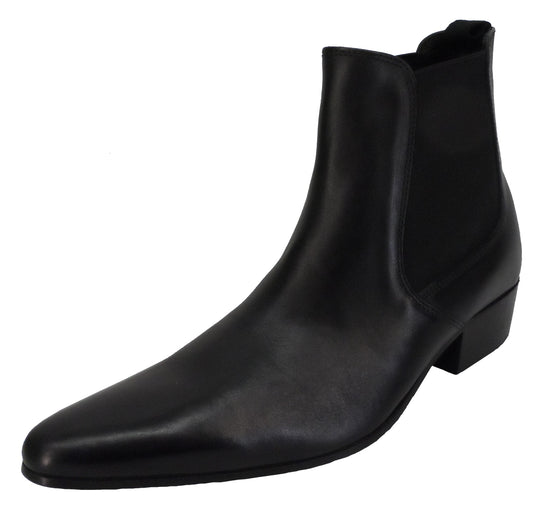 Ikon Original Revolver Leather Beatle Boots in Black