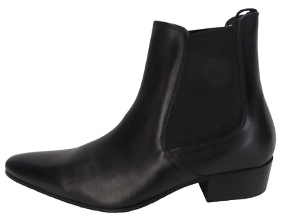 Ikon Original Revolver Leather Beatle Boots in Black