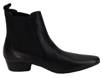 Ikon Original Revolver Leather Beatle Boots in Black