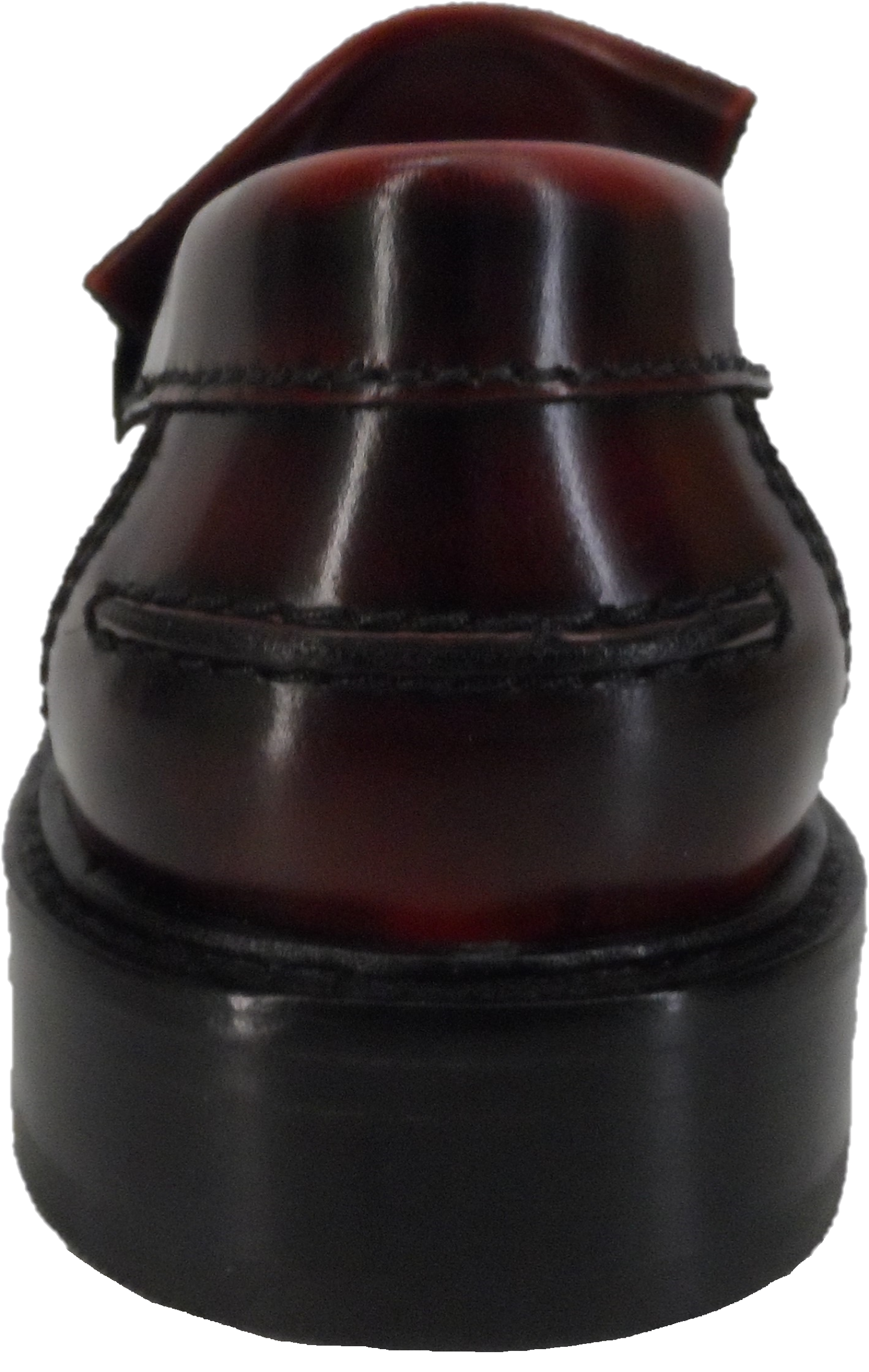 Ikon Original Selecta Mens Leather Tassel Loafers in Oxblood Rub Off