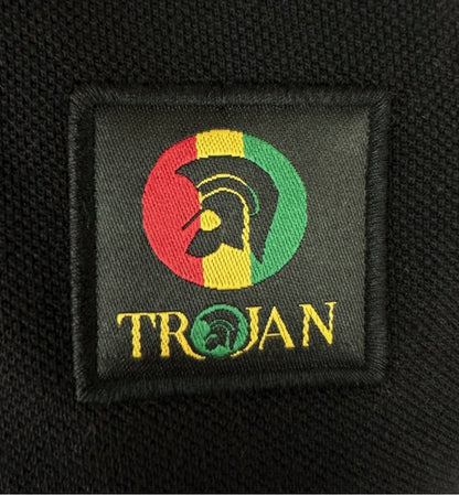 Trojan Records Flag Badge Pique Polo Shirt Rasta