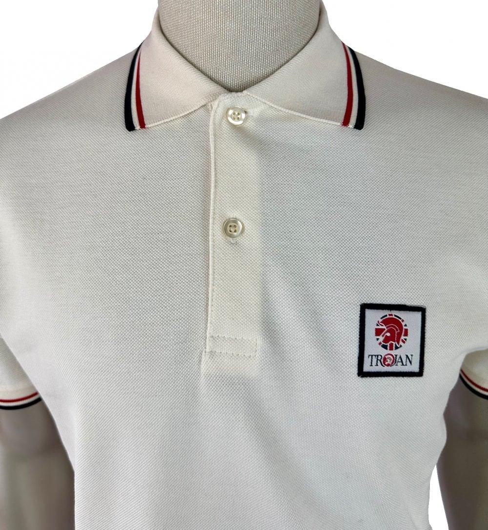Trojan Records Flag Badge Pique Polo Shirt Union Jack