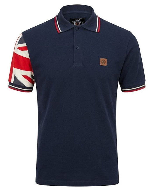 Trojan Records England Flag Pique Polo Shirt Union Flag