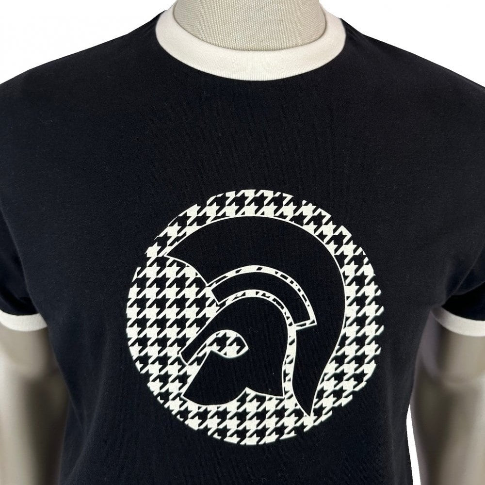 Trojan Records Houndstooth Logo T Shirt Black