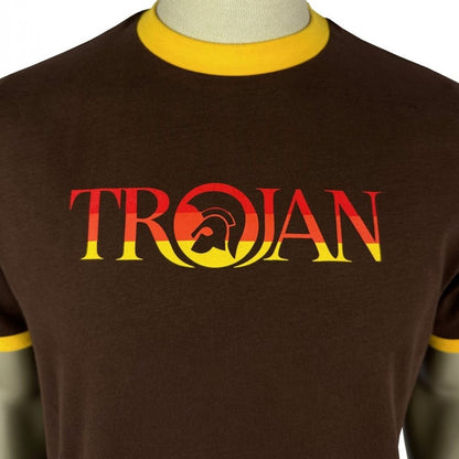 Trojan Records Logo Ringer T-Shirt Choc