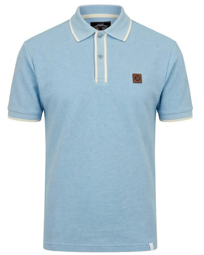 Trojan Records Ottoman Stripe Trim Polo Shirt Powder