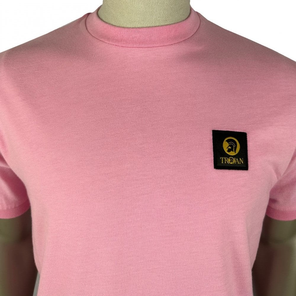 Trojan Records Plain Badged T Shirt Pink