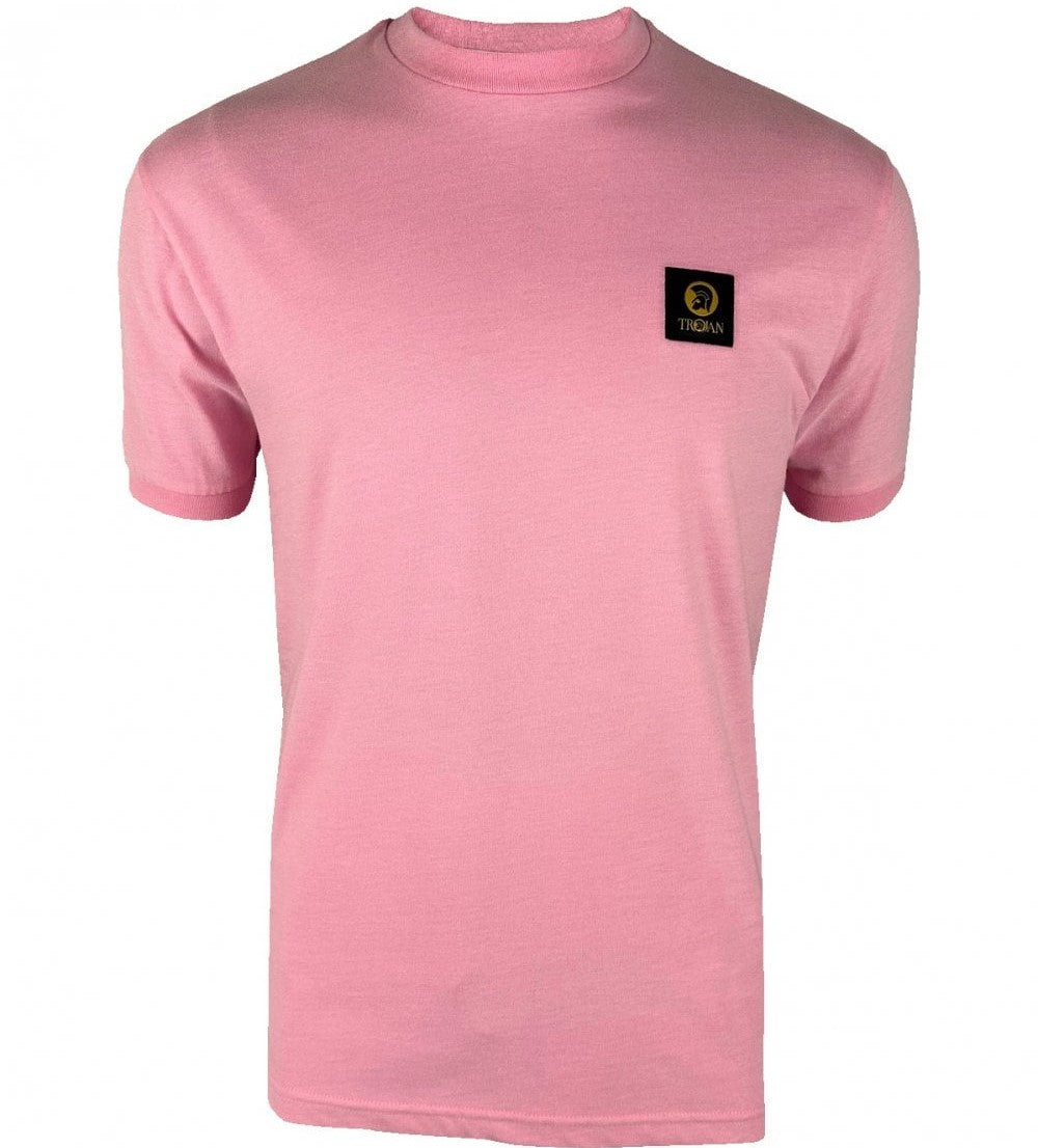 Trojan Records Plain Badged T Shirt Pink