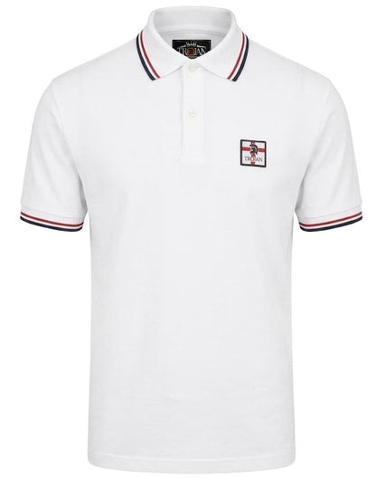 Trojan Records St George Badge Pique Polo Shirt White