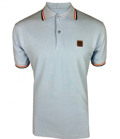 Trojan Records Triple Tipped Polo Powder Blue