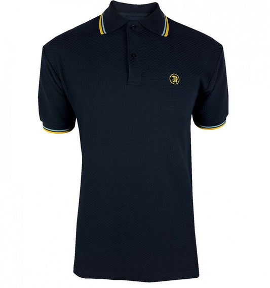 Trojan Records Twin Tipped Basketweave Polo Shirt Navy