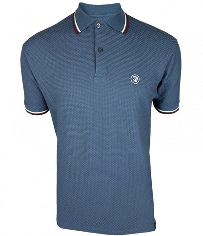 Trojan Records Basketweave Tipped Polo Airforce