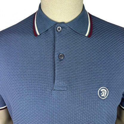 Trojan Records Basketweave Tipped Polo Airforce