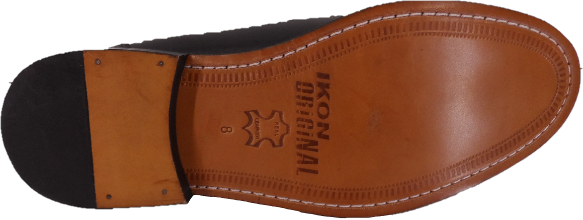 Ikon Original Yorke Leather Brogues in Black/White